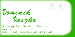 dominik vaszko business card